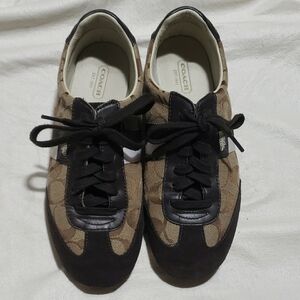 Coach Joss Monogram Logo Lace Up Sneakers